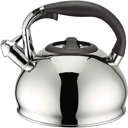 Tea Kettle, 3.2QT(3-Liter) Teapot Whistling Kettle, Food Grade Stainless Steel Teakettle Tea Pots for Stove Top, Silver
