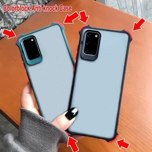 For Samsung Galaxy S20 Ultra Plus S10 Lite S9 S8 Note 10 5G A50 A70 A51 A71 A31 A81 A91 Case Colorblock Shockproof Cover Funda