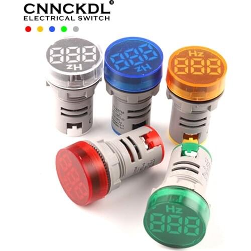 22mm Frosted Surface Digital Display Hertz meter Frequency meter indicator Tester Signal light 0-99Hz voltage Range AC50-500V