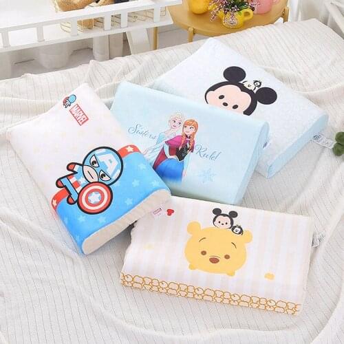 Disney childrens latex pillow cartoon Frozen Elsa mickey minnie sofia Dumbo baby pillow kindergarten pupils pillow 44x27x6-6cm