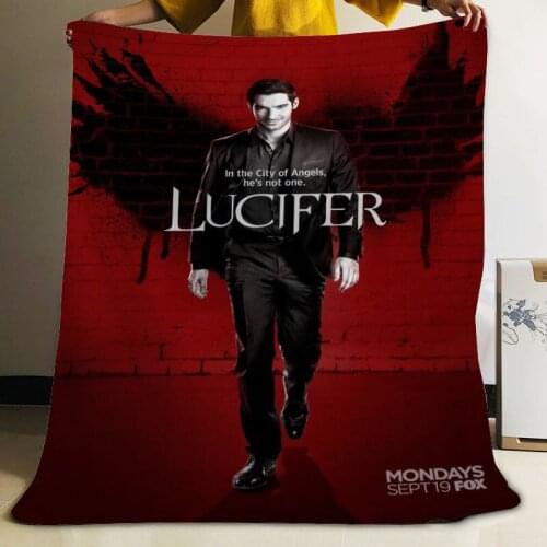 Musife Custom Lucifer Flannel Blanket Design Your own Blanket Flannel Blankets for Sofa DIY Dropshipping