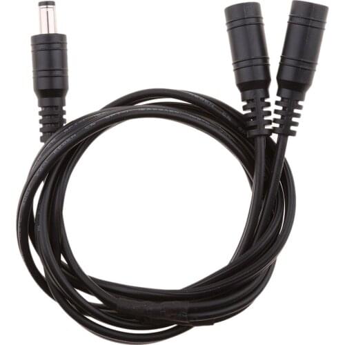 5.5mmx2.1mm 1 Female to 2 Male DC Power Splitter Cable Adapter for CCTV