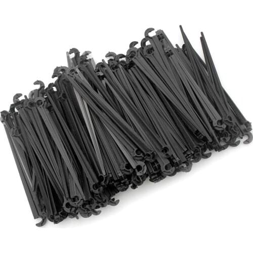 Irrigation Drip Support Stakes 1/4 inch Tubing Hose for Vegetable Gardens Flower Beds Herbs Gardens Black 200 Pack