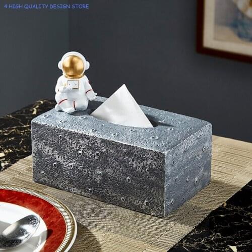 Tissue Box Nordic Ins Style Astronaut Decorations Creativity Space Paper Napkin Case Home Living Room Coffee Table