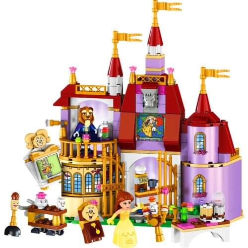 LELE 37001 Beauty And The Beast Princess Castle Model Building Blocks Toys Constuction 41067 Gift For Children