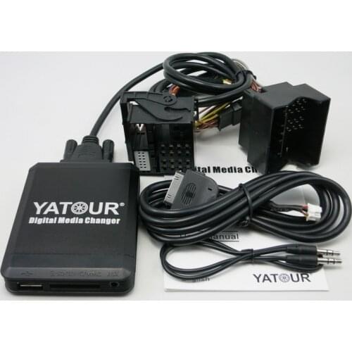 Yatour YTM07 Music Digital CD changer USB SD AUX Bluetooth ipod iphone interface for new Ford quadlock Fakra 12 pin Adapter