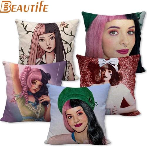 New Melanie Martinez Pillowcase Bedroom Home Decorative Cover 45x45cm Square Zipper Pillow Cases Cotton Linen Fabric No Fade