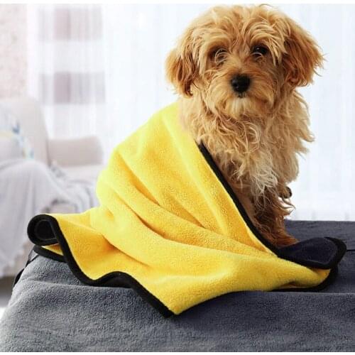 New Pet Bath Towels Dog Accessories Large Super Absorbent Clean Up Fiber Towel Pets Soft Lint-free Quick-drying Thick Bath Towel