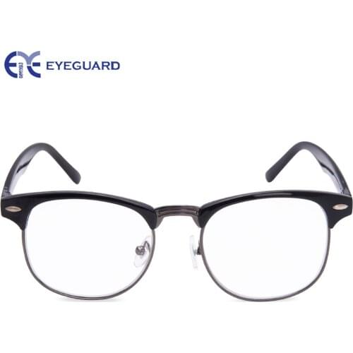 EYEGUARD Unisex Metal Half Frame High Quality Designer Reading Glasses +1.0~+3.0