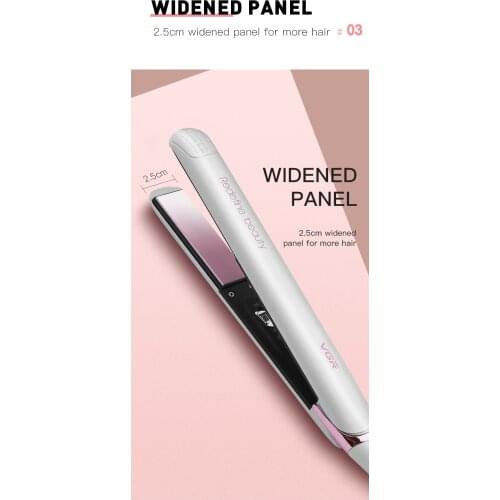 Professional hair straighteners silver Hair curler 2 in1Ceramic Coated Flat Iron Hair iron Plates