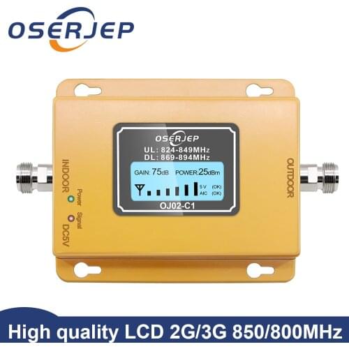 CDMA repeater 850 MHz 70dB LCD 2G 3G 850mhz UMTS GSM CDMA Mobile Phone Signal Repeater Booster cell phone signal CDMA amplifier