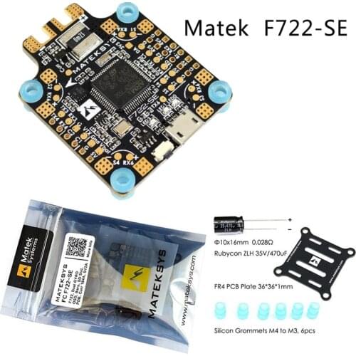 Matek System F722-SE F7 Dual Gryo Flight Controller Built-in PDB OSD 5V/2A BEC Current Sensor for FPV RC Racing Drone parts