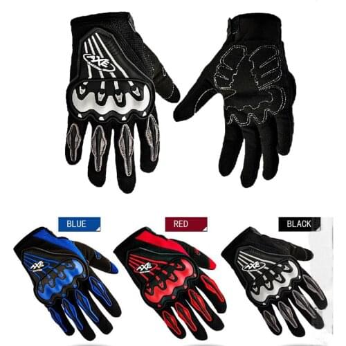 Ventilate summer Full finger motorcycle gloves, black red blue moto motocross motorbike half finger gloves motorcyclist M L XL