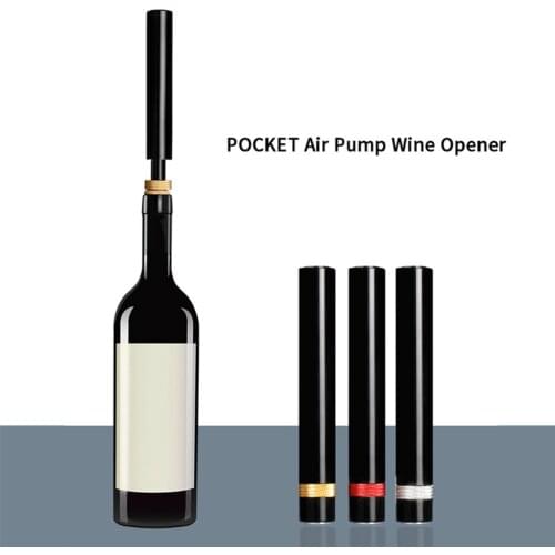 Air Pump Wine Bottle Opener Safe Portable Stainless Steel Pin Cork Remover Air Pressure Corkscrew Kitchen Tools Bar Accessories