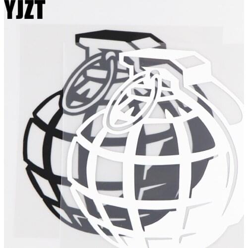 YJZT 13.9×11.4CM Military Weapon Car Stickers Personalized Vinyl Window Glass Decorative Pattern 20C-0045