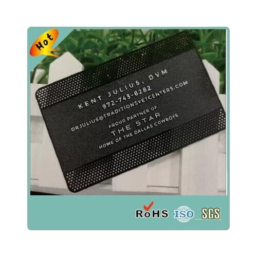 Cheap price Electroplating black Matte Metal business card