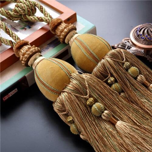 Ball Beaded Window Curtain Clips Accessories Hanging Belt Strap Tassel Fastener Tieback Buckle