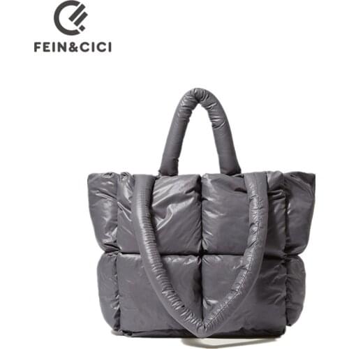 Designer puff Shoulder Bag Women warm Casual Space Bale Down Feather Padded Messager Space Cotton Crossbody Bag 2021 winter new