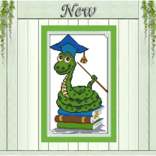 Snake doctor love cartoon home decor crafts counted printed on canvas DMC 11CT 14CT kits Cross Stitch embroidery needlework Sets