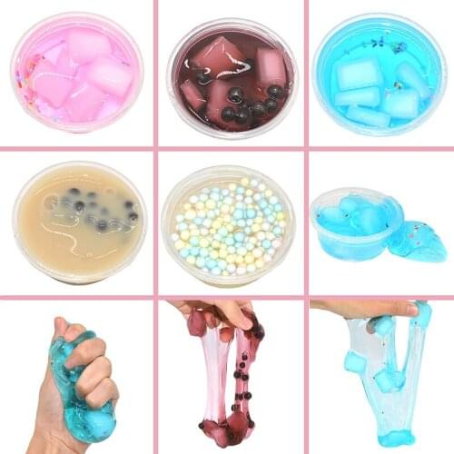 1PCS Beautiful Coconut Jelly Pearl Slime Mud Modeling Children Intelligent Plasticine Magic Playdough Lizun Gift Kid Toy