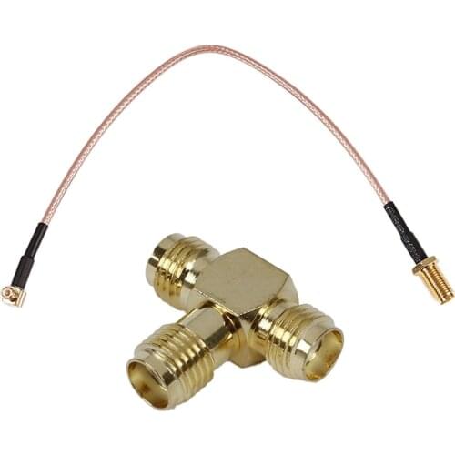 2 Pcs Accessories: 1 Pcs SMA Female to Two SMA Female Adapter Connector & 1 Pcs MCX Male to SMA Female Cable 21cm/8.3In