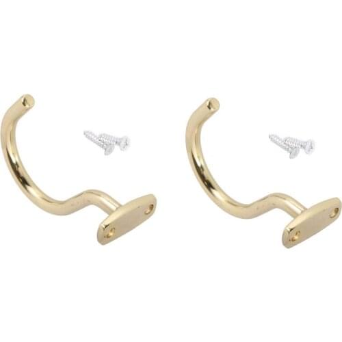 2 Pieces Snooker Billiard Table Cue Brass Hook Suit For Hold Bridge Stick Pool Rack Billiard Table Cue Brass Hook