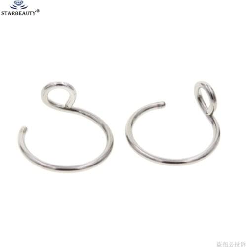 2pcs/lot 20G 8mm Thin Fake Nose Ring Lip Helix Piercing Tragus Piercing Labret Septum Rings Fake Piercing Nariz Pircing Earrings