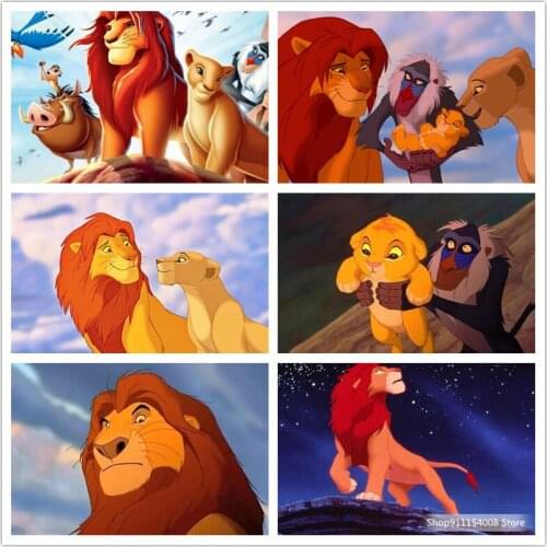 5D DIY Full Square/round 5D Diamond Painting The Lion King Simba Diamond Embroidery Cross Stitch Rhinestone Mosaic Home Decor