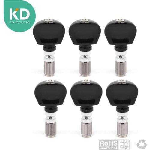 6 PCs Black Banjo tuning key tuning pegs machine heads of Banjo parts