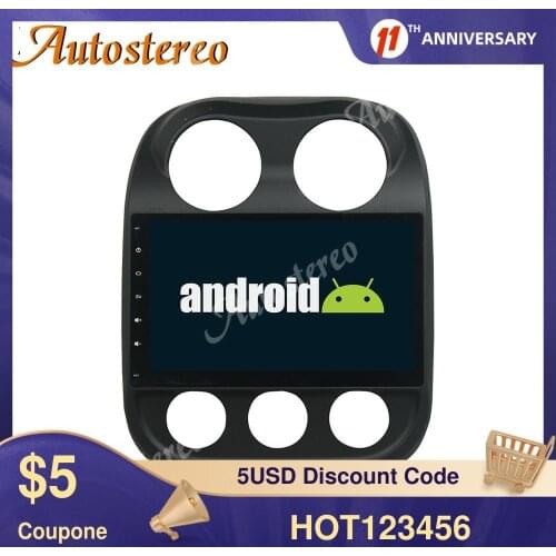 8 Core Android 10 Car No DVD Player GPS Navigation For Jeep Compass 2009-2015 Multimedia Player Auto Radio Stereo Head Unit RHD