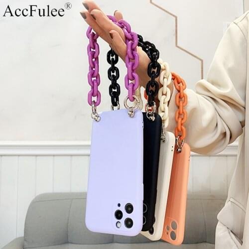 Bracelet Phone Color Case For Xiaomi Redmi 10X 9A 9 Prime 8A 7A 6A 5A 5 Plus 4X 4A 3S S2 Go Shockproof Soft TPU Cover With Chain