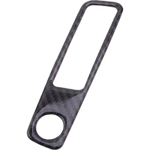 Black Console Gear Box Volume Knob Cover Decoration Trim Bezel Carbon Fiber Fit For Audi A4 B9 2017 2018 2019 Left Hand Drive