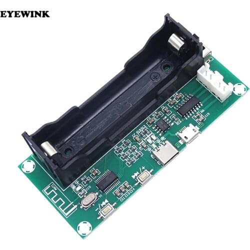 Bluetooth 5.0 Amplifier Board Lithium Battery Holder Dual Channel 2*5W Stereo Class D Amplifiers Active Speaker DIY PAM8403 Amp