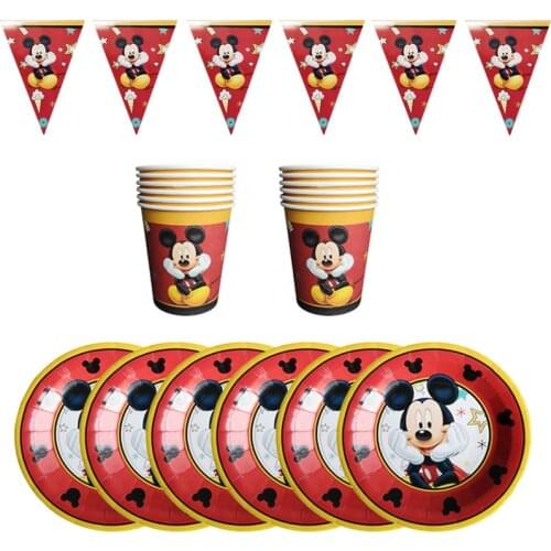 Disney Mickey Mouse Happy Birthday Party Paper Cup Supplies Decor Kids Party Accessories Birthday Decorations For Kids Gifts