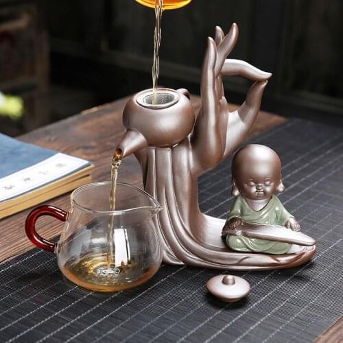 Ebony Tea Ceremony Accessories Six Gentlemen Set Purple Clay Tea Set Tea Drain Filter Little Monk Decoration