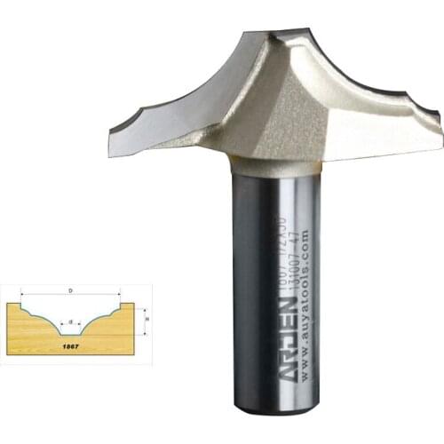 Woodworking Tool Double Roman Cove Groove Arden Router Bit- 1/2*50mm*10mm " Shank - Arden A1867018