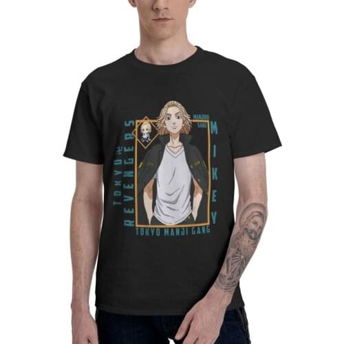 Tokyo Revengers Funny Anime Manga T Shirts Men Short Sleeve 100% Cotton T-shirts Manjiro Sano Takemichi Tee Fashion Tshirts Gift