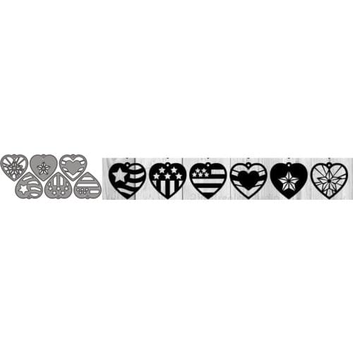 Metal Cutting Dies Heart Symbol 3 Stencils Scrapbooking Embossing DIY Crafts Paper Cards Album Decor Metal Dies Cut