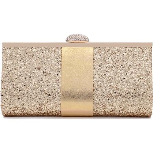 MONNET CAUTHY Summer New Evening Bags Elegant Wedding Party Practical Glitter Sequin Clutch Bag Solid Color Dark Blue Gold Bags