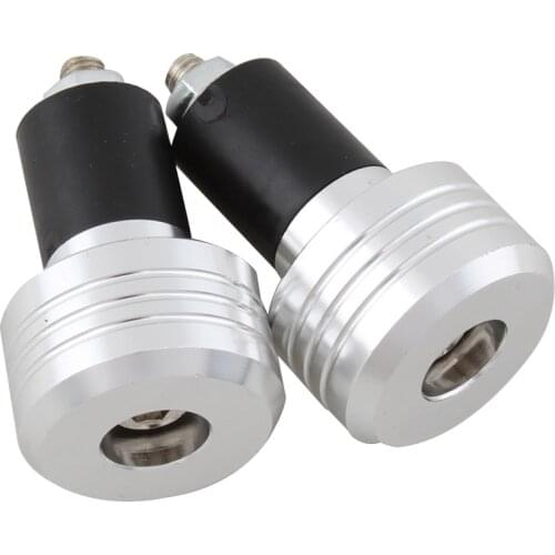 Motorcycle Chrome 7/8" 22mm Handle Bar Grip End Plug Ends Anti Vibration Balance Caps For Yamaha Harley Honda Cafe Racer