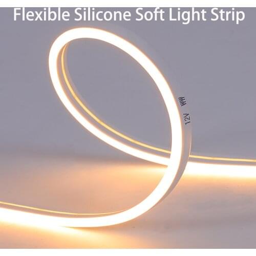 6mm DIY Neon licht 12V LED Streifen SMD 2835 120LEDs/M IP67Waterproof DIY soft light bar shape Dekoration Weiß/Warm Blau