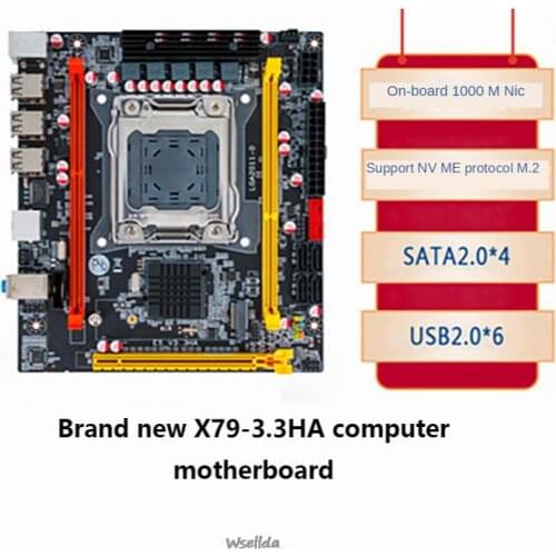 New X79-3.3HA computer motherboard 2011 pin supports DDR3 server ECC memory E5-2670 kit x99 Xeon e5 2620 v3 kit ryzen placa mae