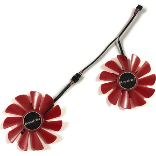 2pcs/set GPU VGA Cooler Fans FDC10U12S9-C For HIS RX 570 XFX RX570 Video Graphics Card Cooling