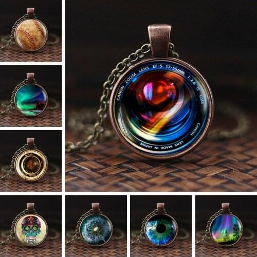 Wholesale Camera Lens Pendant Necklace Camera Lens Black Retro Necklace Women Jewelry Photographers Unique Gift