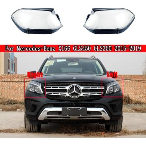 Front Car Lampshade Glass Lens Case Auto Headlight Cover Light Lamp For Mercedes-Benz X166 GLS450 GLS350 2015~2019