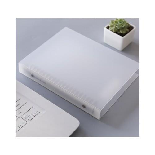 Transparent PP Plastic Spiral Notebook Cover B5/A5 Binder Planner Cover Loose Leaf book Cover Black/White Color