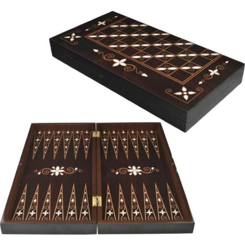 Orient Luxury High Quality Wooden Folding Large Backgammon Chess Set Checkers Draughts Turkish Maple Entertainment Board Game