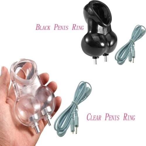 SM Remote Electro Shock Chastity Penis Ring Toys For Men Scrotum Sleeve Ball Adult Sex Product Medical Themed Toy Accessory