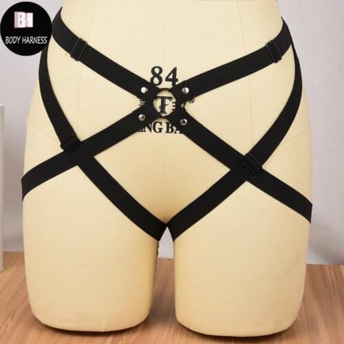 Women New Sexy Black Briefs Fetish Wear Short Panties bondage lingerie Pole Dance Harajuku Gothic Underwear Bondage body harness