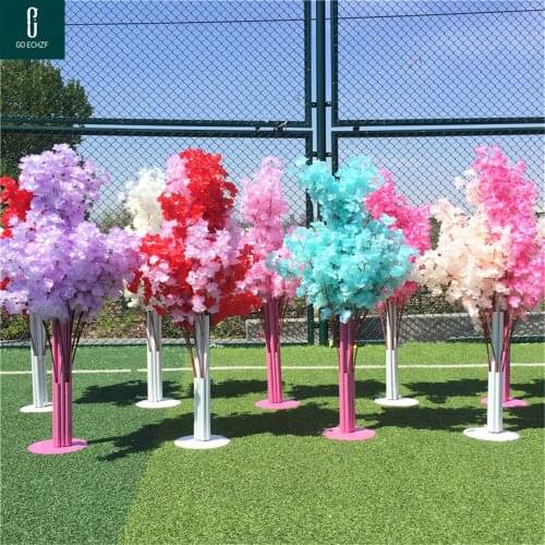 1.5M 5feet Tall Upscale Artificial Cherry Blossom Tree Runner Aisle Column Road Leads For Wedding T Station Centerpieces Supply